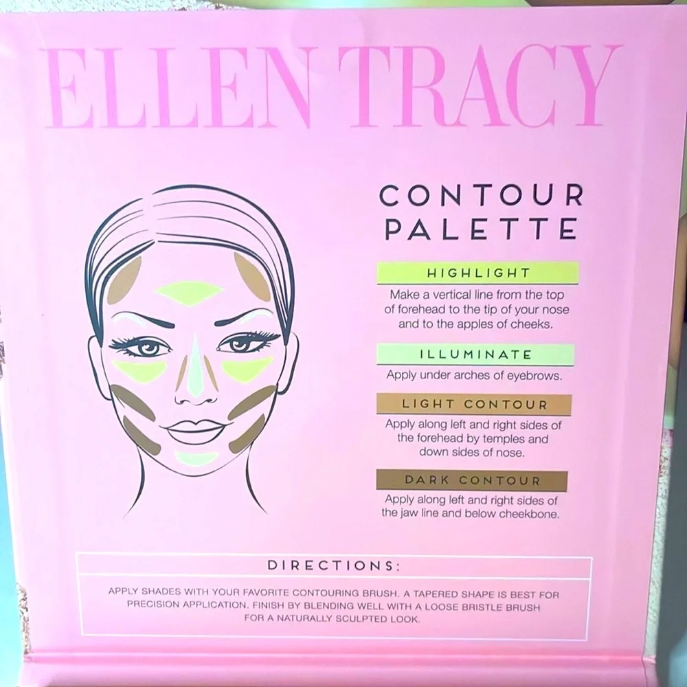 🌿✨Ellen Tracy Contour Palette – Highlight & Sculpt Kit